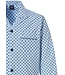 light blue full button 100% cotton woven mens pyjama 'coloured squares'