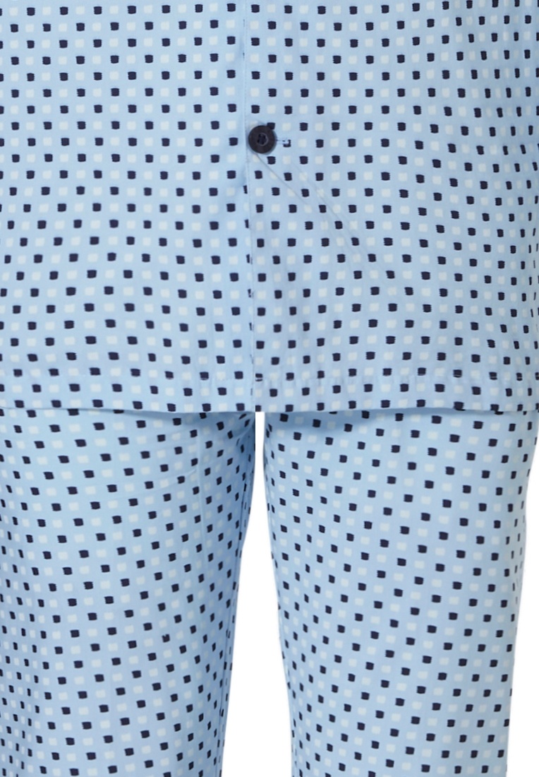 MEQ Heren Pyjama - 100% Gekamde Katoen - Gestreept Blauw MEQ Heren Pyjama - 100% Gekamde Katoen - Gestreept Blauw