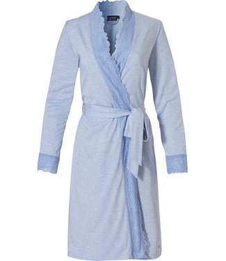Pastunette Deluxe ladies light blue wrap-over kimono 'charmingly elegant'