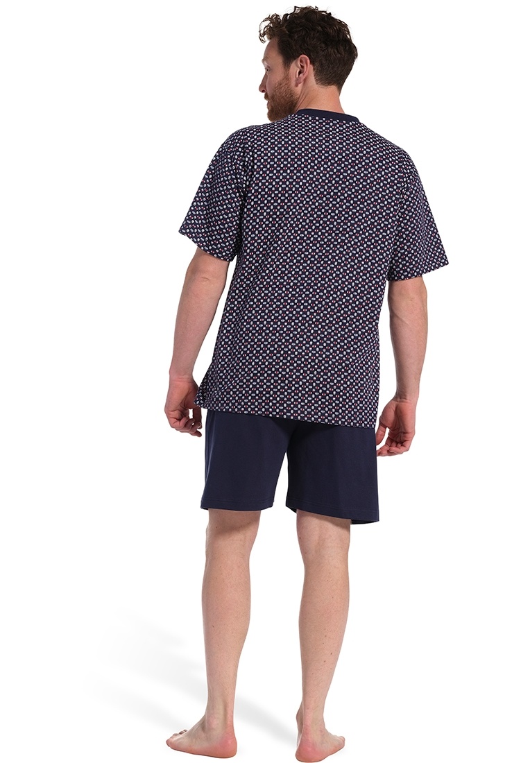 Pyjama Heren Broek Moonline Heren Shorty Pyjama 100% Katoen