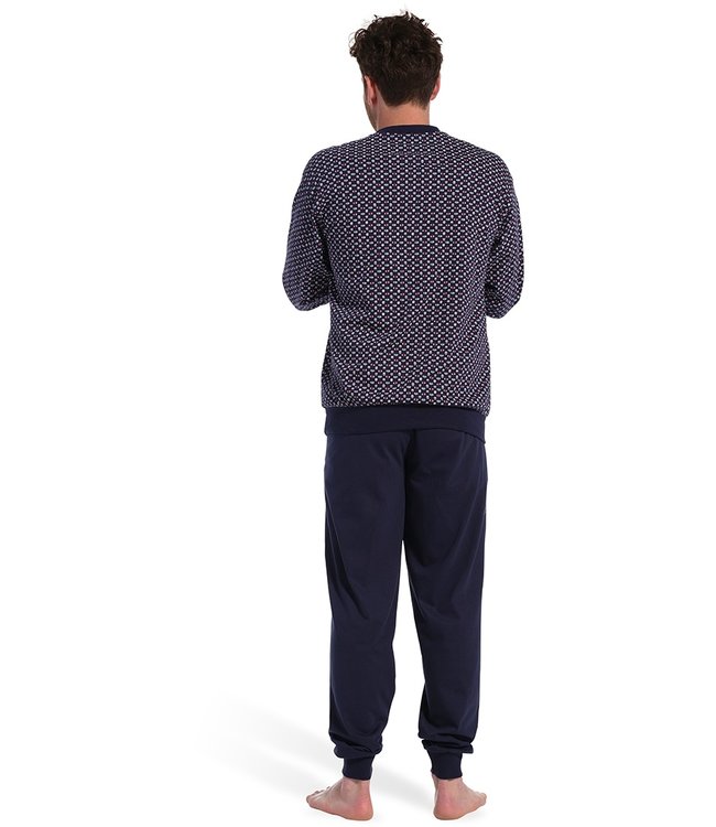 katoenen herenpyjama met knopen 'mix it up'