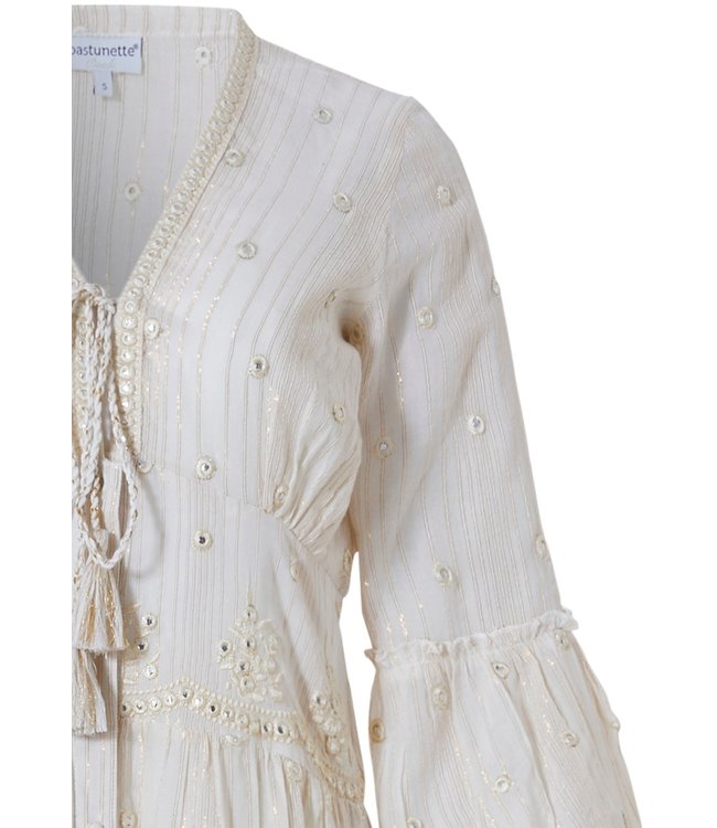 long full button cotton beach dress 'cute soft frills'