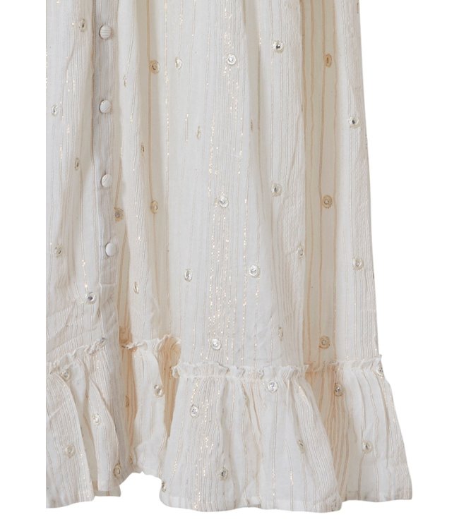 long full button cotton beach dress 'cute soft frills'