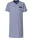 Pastunette for Men cotton-modal mens dark blue v-neck nightshirt  'vintage star'