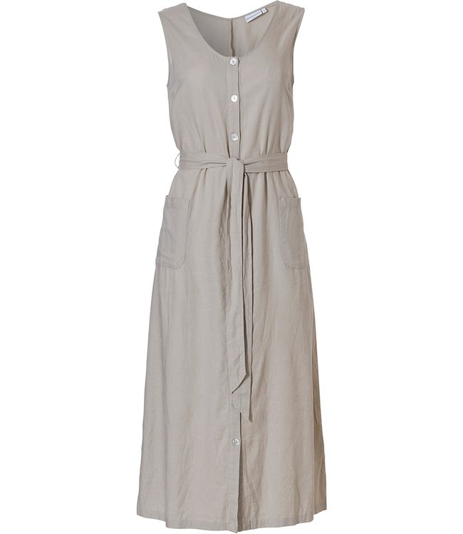 sandybrown full button woven sleeveless beachdress 'sunny day' - Pyjama ...