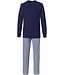 Pastunette for Men dark blue mens cotton-modal pyjama set 'bit of vintage star'