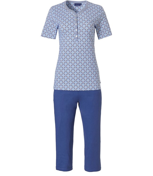 Pastunette short sleeve pyjama set with buttons 'mini abstract sunshine flower'