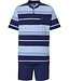 Robson light blue cotton shorty set with buttons 'sporty stripes'