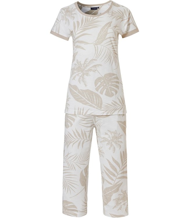 Pastunette short sleeve cotton pyjama set 'palm paradise'