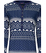 dark blue long sleeve cotton pyjama with buttons 'nordic beauty'