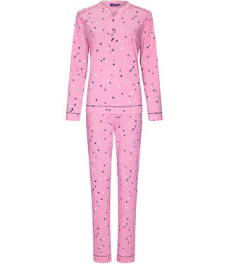 Rebelle ladies long sleeve pyjama with buttons 'trendy little stars'