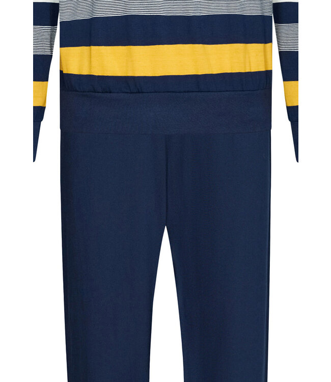 men's long sleeve cotton pyjama set with buttons 'bold stripes'