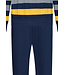 men's long sleeve cotton pyjama set with buttons 'bold stripes'