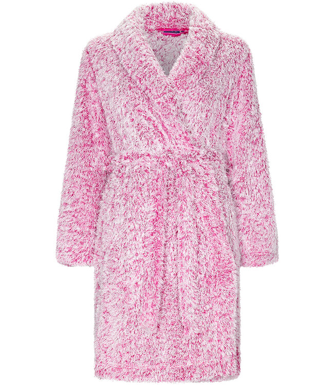 Rebelle ladies warm  wrap-over robe 'fabulously fluffy raspberry dream'