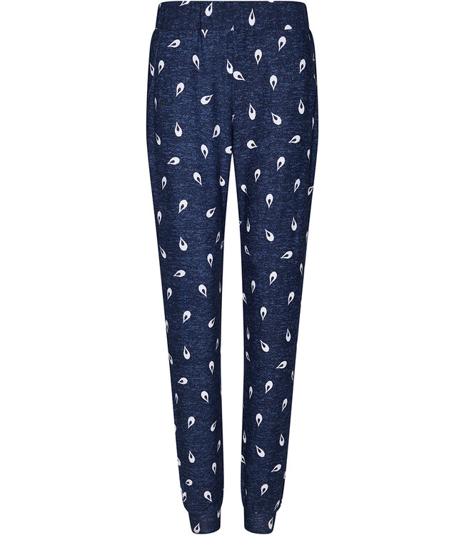 zachte, warme damespyjama met lange mouwen 'retro raindrop'