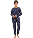 ladies long sleeve soft warm pyjama 'retro raindrop'