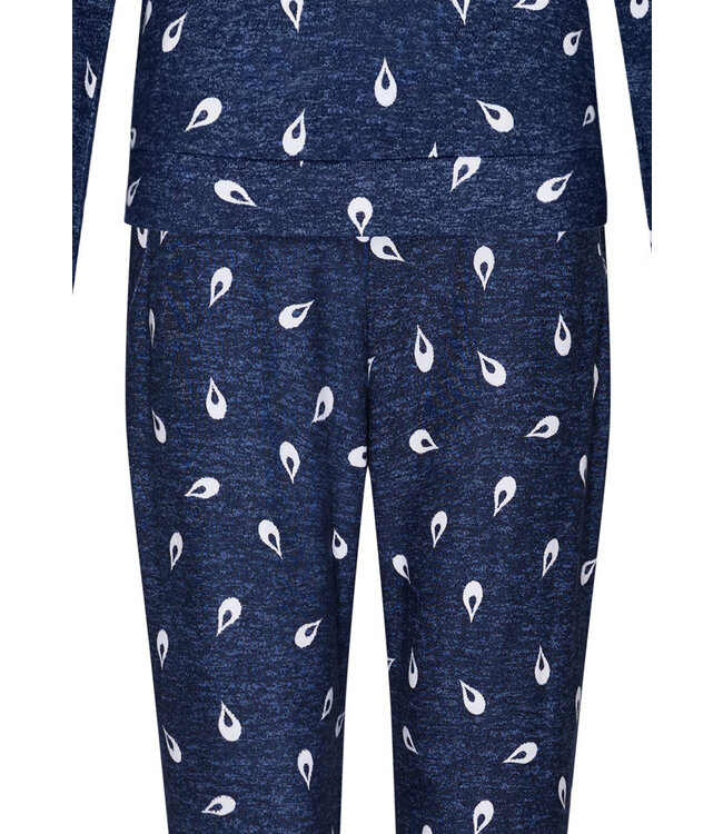 ladies long sleeve soft warm pyjama 'retro raindrop'