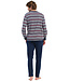 mens long sleeve 'v 'neck cotton pyjama set 'striped lines'