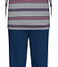 mens long sleeve 'v 'neck cotton pyjama set 'striped lines'