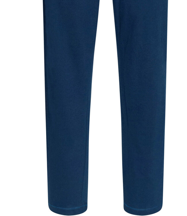 katoenen pyjama voor heren met lange mouwen en v-hals 'striped lines'