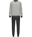 badstof herenpyjama met lange mouwen 'in the stripe'