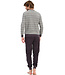 badstof herenpyjama met lange mouwen 'in the stripe'