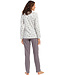 organic cotton full button pyjama set 'wishy flower & stripes'