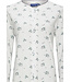 organic cotton full button pyjama set 'wishy flower & stripes'