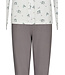 organic cotton full button pyjama set 'wishy flower & stripes'