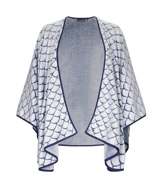 Rebelle trendy zachte & warme fleece cape 'Nordic wave'