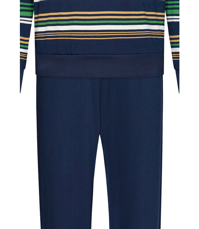 men's long sleeve cotton pyjama set with buttons 'just stripes'