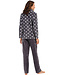 dark grey warm fleece home lounge suit with zip 'dotty circles'