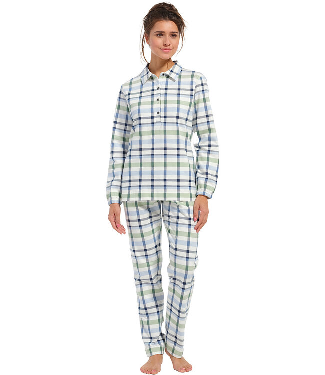 ladies french terry pyjama 'fresh trendy checks'