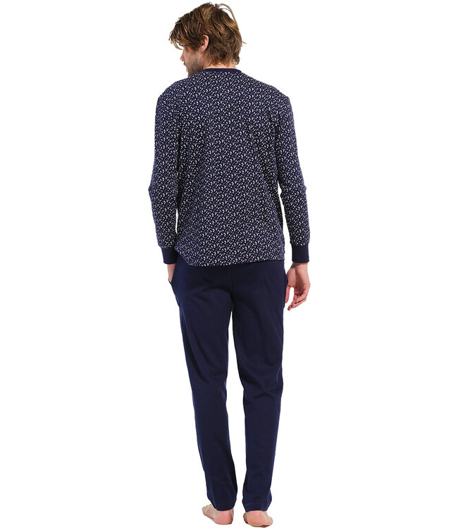 mens cotton pyjama set with buttons 'cool fashion dashes'