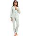 ladies organic cotton long sleeve pyjama set 'dotty circles & stripes'