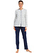 ladies long sleeve full button cotton pyjama set 'classic ditsy dots'
