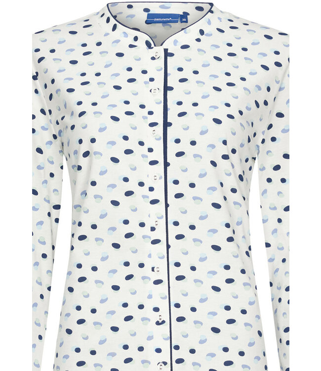 ladies long sleeve full button cotton pyjama set 'classic ditsy dots'