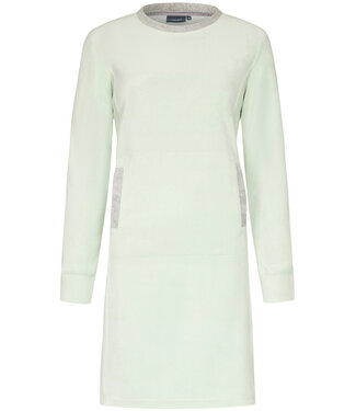 Pastunette zachte velours home-lounge jurk voor dames 'home comfort green'
