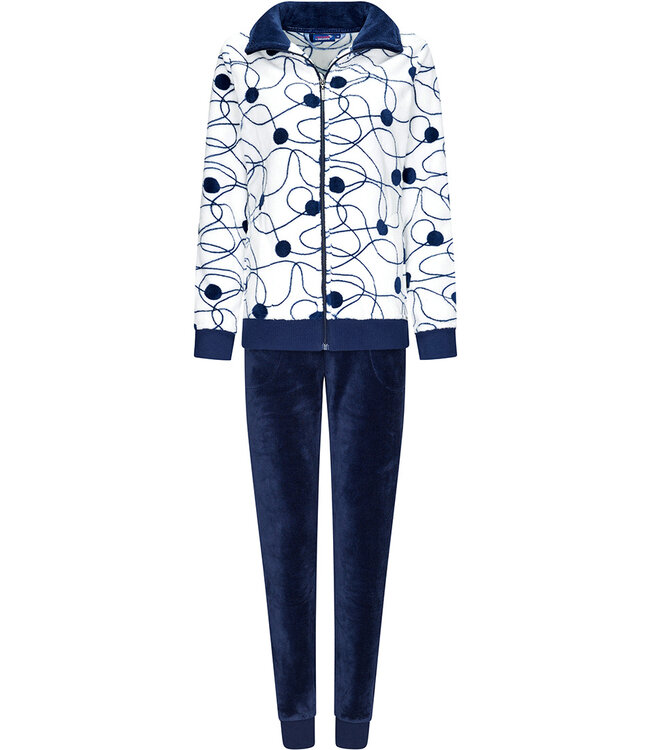coral fleece dames huispak 'abstract bobble line art'