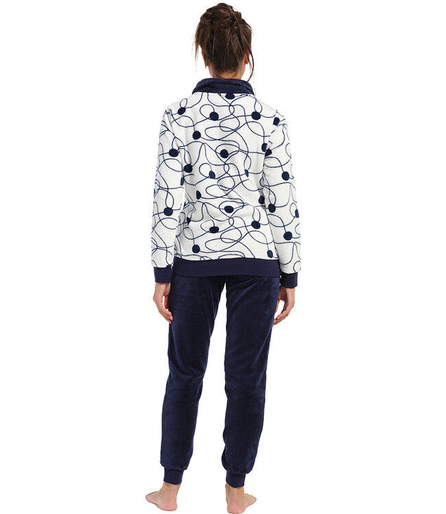 coral fleece dames huispak 'abstract bobble line art'