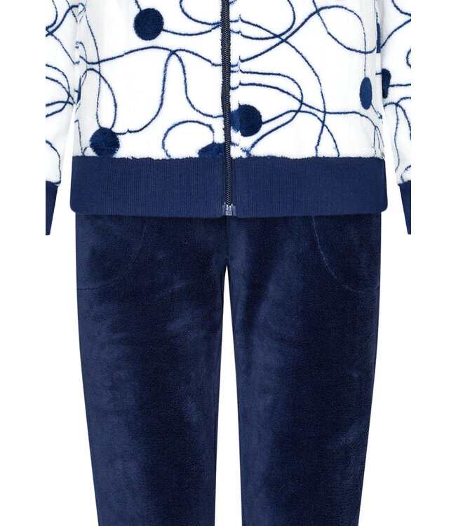 coral fleece dames huispak 'abstract bobble line art'