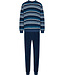 Robson mens long sleeve 'v' neck terry lounge pyjama set 'just stripes'