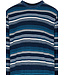 badstof lounge pyjama met lange mouwen en 'v'-hals 'just stripes'
