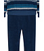 badstof lounge pyjama met lange mouwen en 'v'-hals 'just stripes'