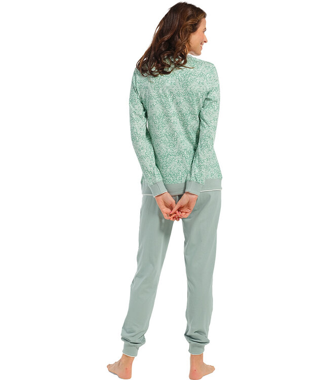 ladies organic cotton long sleeve pyjama set 'vintage floral'