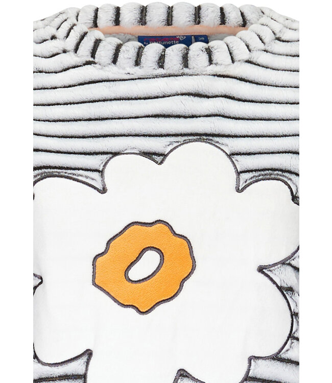 zachte fleece lounge jurk 'fabulous flower soft trendy lines'