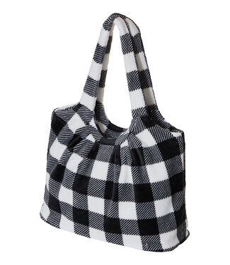 Rebelle soft fleece handy bag 'trendy chunky checks'