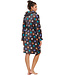ladies soft coral fleece robe with full zip and hood 'completely dotty'