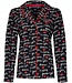 ladies full button long sleeve cotton pyjama 'goodnight kiss kiss'