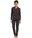 ladies full button long sleeve cotton pyjama 'goodnight kiss kiss'